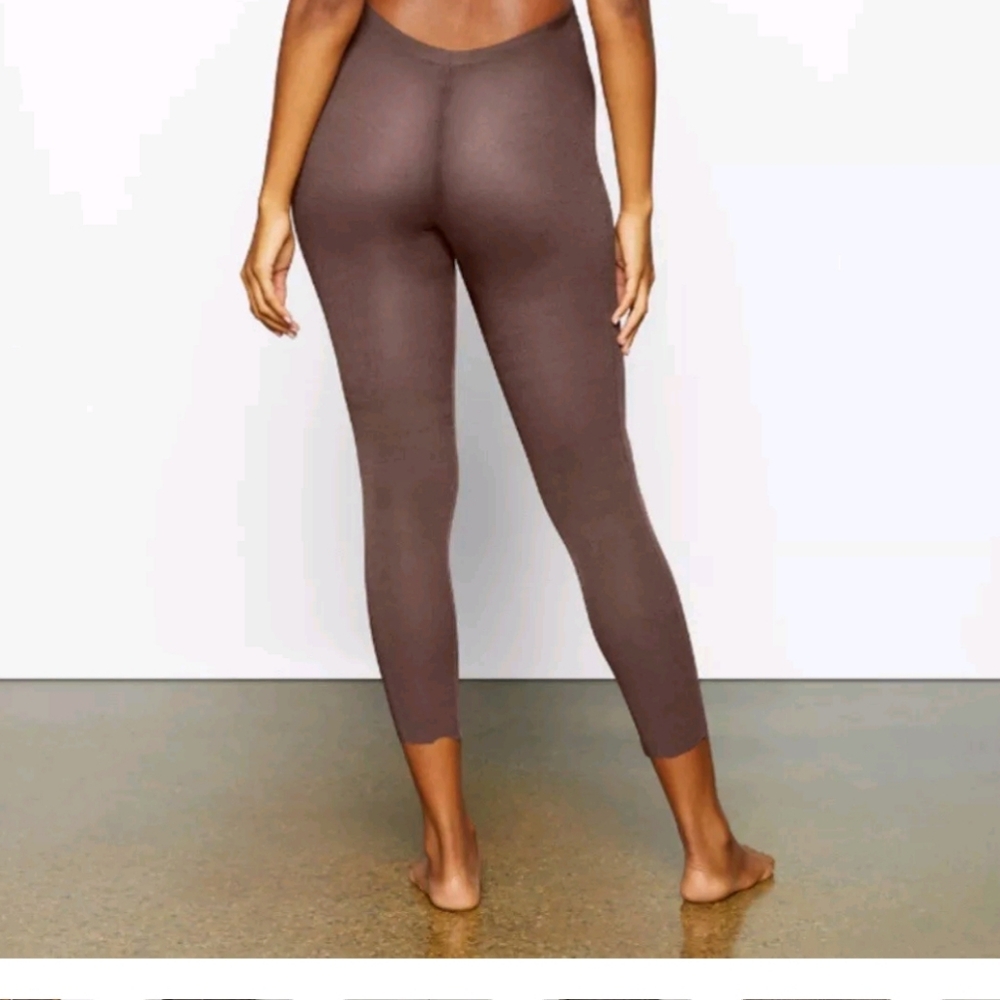 NWT SKIMS Sheer Sculpt Low Back Legging Jasper Brown Sz  XXS Style#: SH-LEG-2556